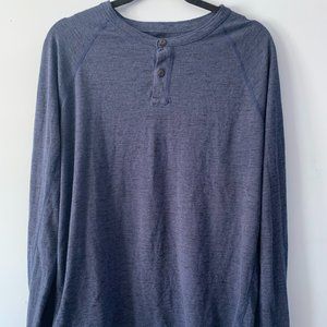 Mens American Eagle AE Flex Henley Button T shirt